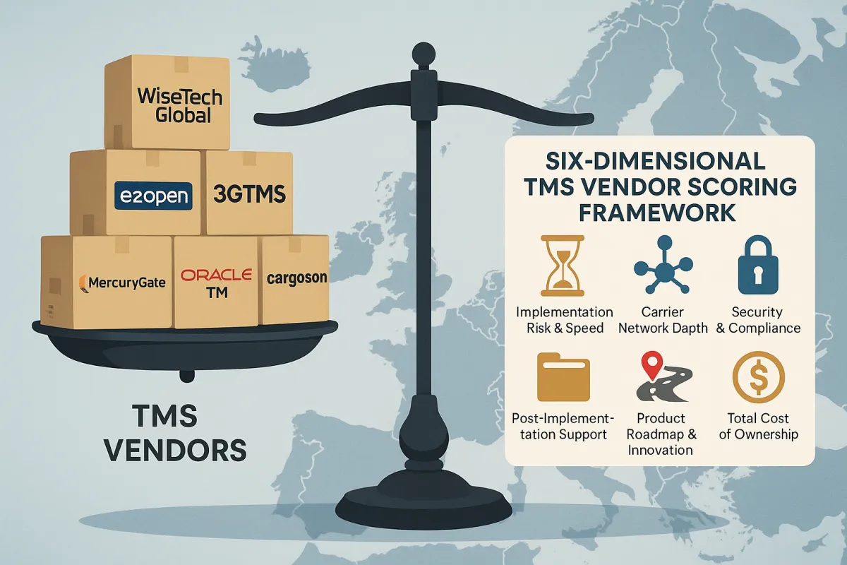 TMS Vendor Scoring Matrix: The European Procurement Framework That Prevents Selection Disasters While Navigating 2026's Consolidation Wave