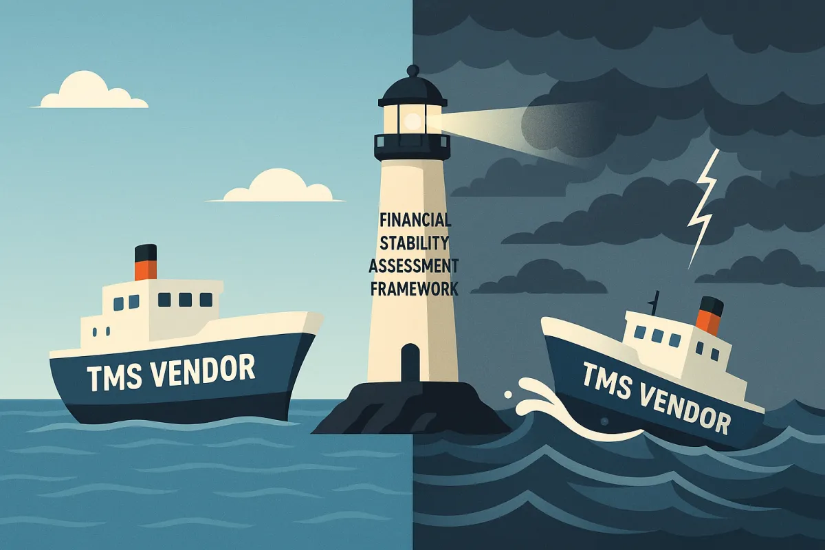TMS Vendor Financial Health Assessment: The European Procurement Framework That Prevents Startup Collapse and Acquisition Disruption Risks Worth €3M+ in Project Failures