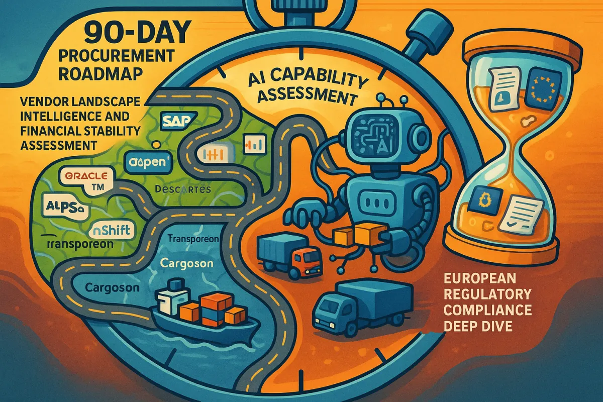 The 90-Day TMS Procurement Roadmap European Buyers Need: Strategic Framework to Navigate AI Evolution and Vendor Consolidation Before 2026's Implementation Window Closes