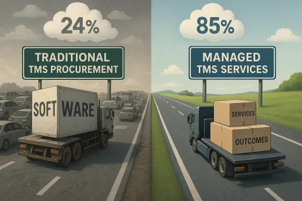 Managed TMS Services vs Software-Only: The Post-Consolidation Procurement Framework That Transforms European Implementation Success Rates From 24% to 85%